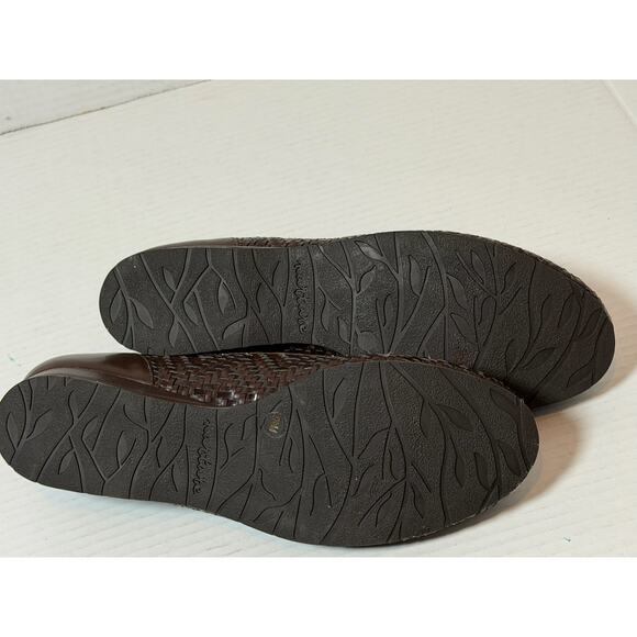 Women's Nurture Sloan Woven Brown Flat Slip On Leather Shoes Size 9.5 - Picture 5 of 8